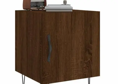 Noptiere, 2 buc., stejar maro, 40x40x50 cm, lemn compozit - 4/5