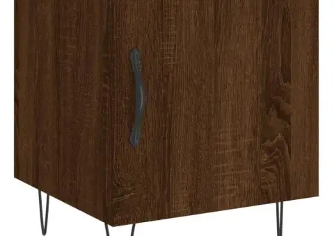 Noptiere, 2 buc., stejar maro, 40x40x50 cm, lemn compozit - 5/5