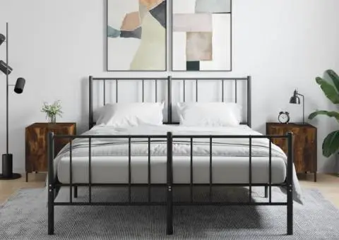 Noptiere, 2 buc., stejar fumuriu, 40x40x50 cm, lemn compozit - 1/5