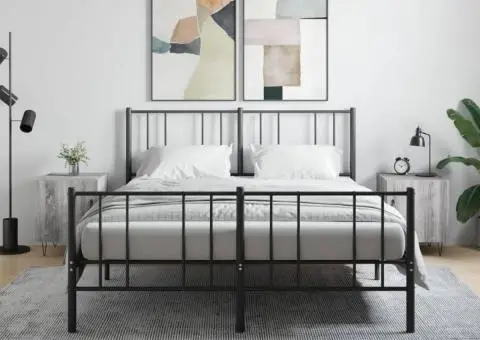 Noptiere, 2 buc., gri sonoma, 40x40x50 cm, lemn compozit - 1/5