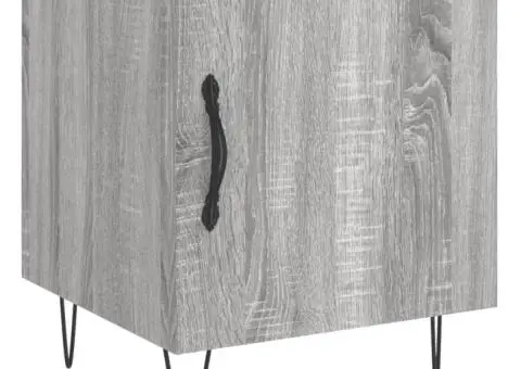 Noptiere, 2 buc., gri sonoma, 40x40x50 cm, lemn compozit - 5/5