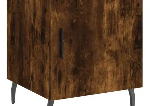 Noptieră, stejar fumuriu, 40x40x50 cm, lemn compozit - 2/5