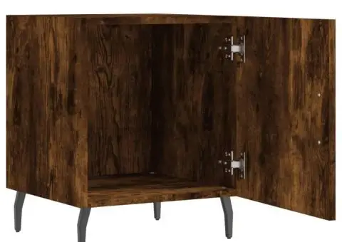 Noptieră, stejar fumuriu, 40x40x50 cm, lemn compozit - 5/5