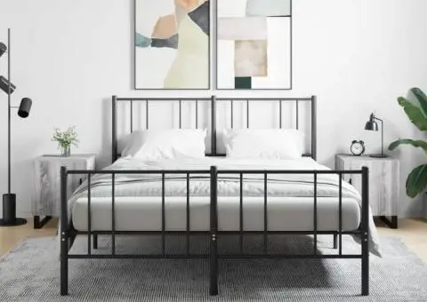 Noptiere, 2 buc., gri sonoma, 40x40x50 cm, lemn compozit - 1/5