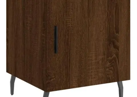 Noptieră, stejar maro, 40x40x50 cm, lemn compozit - 2/5