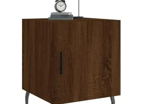 Noptieră, stejar maro, 40x40x50 cm, lemn compozit - 4/5