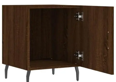 Noptieră, stejar maro, 40x40x50 cm, lemn compozit - 5/5