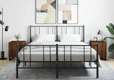 Noptiere, 2 buc., stejar maro, 40x40x50 cm, lemn compozit - 1/5