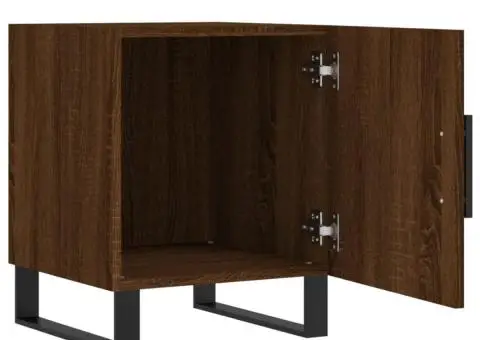 Noptiere, 2 buc., stejar maro, 40x40x50 cm, lemn compozit - 5/5