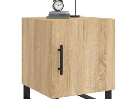 Noptiere, 2 buc., stejar sonoma, 40x40x50 cm, lemn compozit - 4/5