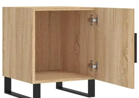 Noptiere, 2 buc., stejar sonoma, 40x40x50 cm, lemn compozit - 5/5