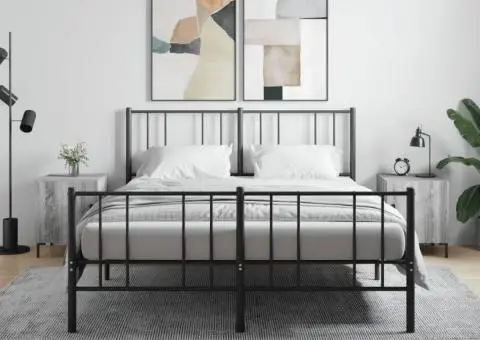 Noptiere, 2 buc., gri sonoma, 40x40x50 cm, lemn compozit - 1/5