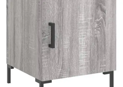 Noptiere, 2 buc., gri sonoma, 40x40x50 cm, lemn compozit - 3/5