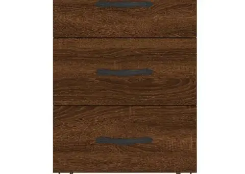 Noptieră, stejar maro, 40x40x66 cm, lemn compozit - 5/5