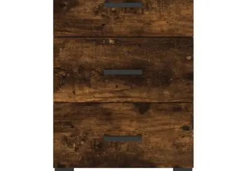Noptieră, stejar fumuriu, 40x40x66 cm, lemn compozit - 5/5