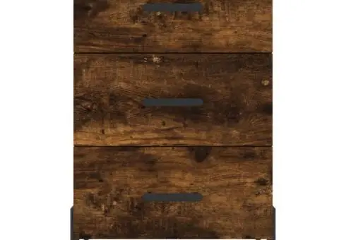 Noptieră, stejar fumuriu, 40x40x66 cm, lemn compozit - 5/5