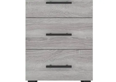 Noptieră, gri sonoma, 40x40x66 cm, lemn compozit - 5/5