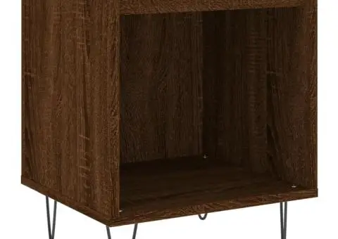 Noptieră, stejar maro, 40x35x50 cm, lemn compozit - 2/5