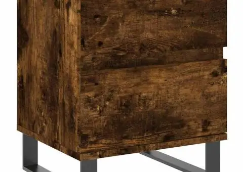 Noptieră, stejar fumuriu, 40x35x50 cm, lemn compozit - 2/5