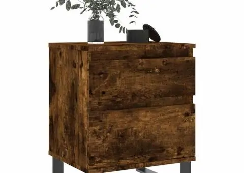 Noptieră, stejar fumuriu, 40x35x50 cm, lemn compozit - 4/5