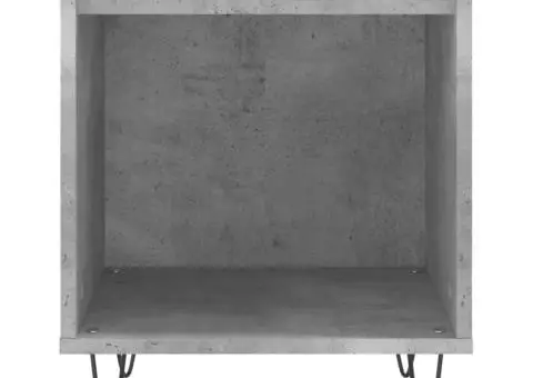 Noptieră, gri beton, 40x35x50 cm, lemn compozit - 4/5