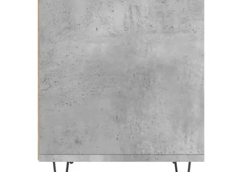 Noptieră, gri beton, 40x35x50 cm, lemn compozit - 5/5