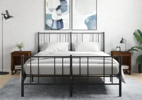 Noptiere, 2 buc., stejar maro, 40x35x50 cm, lemn compozit - 1/5