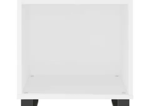 Noptieră, alb, 40x35x50 cm, lemn prelucrat - 4/5