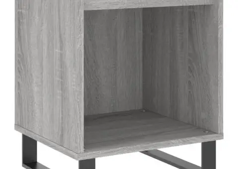 Noptiere, 2 buc., gri sonoma, 40x35x50 cm, lemn compozit - 4/5