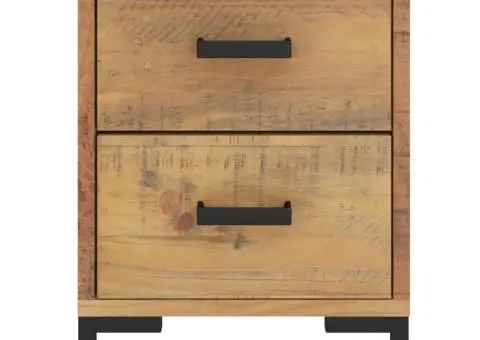 Noptiere, 2 buc., 36x30x45 cm, lemn masiv de pin - 5/5