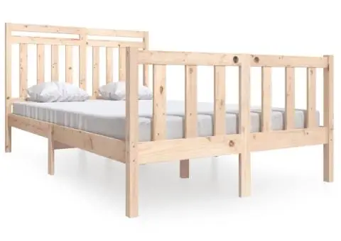 Cadru de pat, 120x200 cm, lemn masiv - 2/5