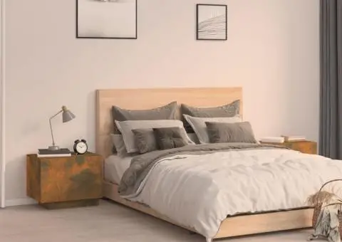 Noptieră, stejar fumuriu, 100x35x40 cm, lemn prelucrat - 1/5