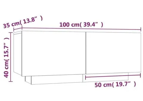 Noptieră, stejar fumuriu, 100x35x40 cm, lemn prelucrat - 5/5
