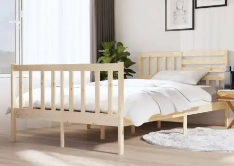 Cadru de pat, 120x200 cm, lemn masiv - 1/5