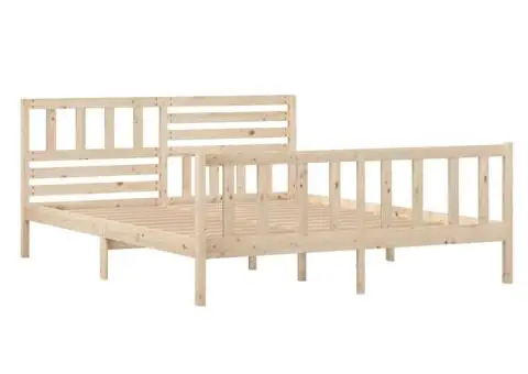 Cadru de pat, 120x200 cm, lemn masiv - 3/5