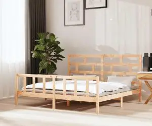 vidaXL Cadru de pat Super King, 180x200 cm, lemn masiv de pin