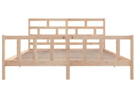 Cadru de pat Super King, 180x200 cm, lemn masiv de pin - 4/5