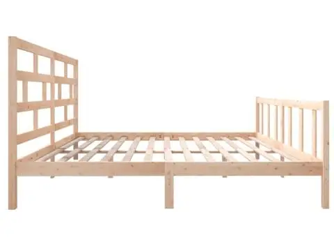 Cadru de pat, 200x200 cm, lemn masiv de pin - 5/5