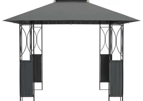 Foișor cu acoperiș, antracit, 300x300x270 cm, oțel - 3/5