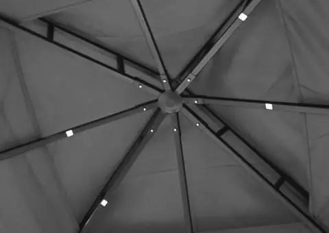 Foișor cu acoperiș, antracit, 300x300x270 cm, oțel - 5/5