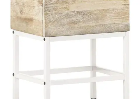 Masă noptieră, 40x30x50 cm, lemn masiv de mango - 1/5