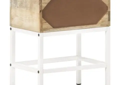 Masă noptieră, 40x30x50 cm, lemn masiv de mango - 4/5