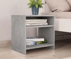 vidaXL Noptieră, gri beton, 40x30x40 cm, lemn prelucrat