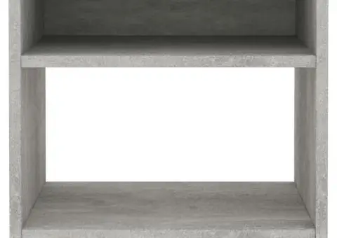 Noptieră, gri beton, 40x30x40 cm, lemn prelucrat - 4/5