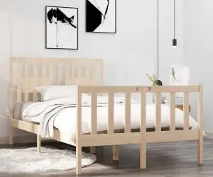 vidaXL Cadru de pat mic dublu, 120x190 cm, lemn masiv