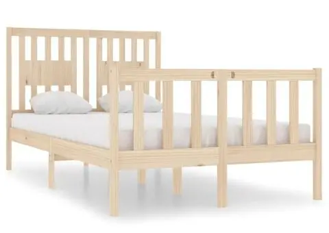 Cadru de pat mic dublu, 120x190 cm, lemn masiv - 2/5