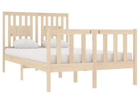 Cadru de pat mic dublu, 120x190 cm, lemn masiv - 3/5