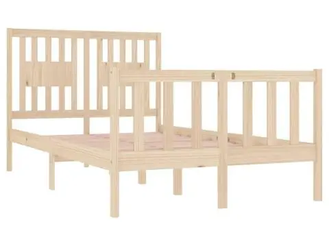 Cadru de pat mic dublu, 120x190 cm, lemn masiv - 4/5
