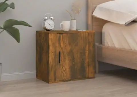Noptieră de perete, stejar fumuriu, 50x30x47 cm - 1/5