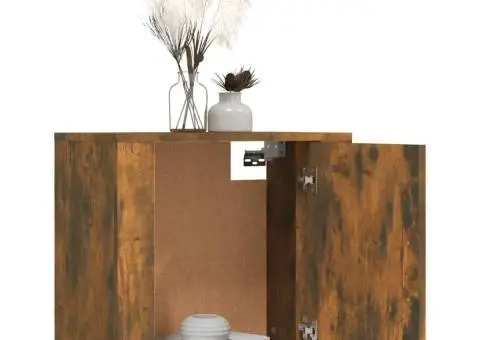 Noptieră de perete, stejar fumuriu, 50x30x47 cm - 4/5